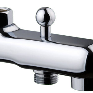 Baduitloop met omstelknop chroom