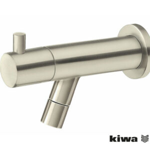 Amador fonteinkraan met muurbevestiging Kiwa 1/2'' geborsteld staal PVD