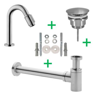 Caral Victoria fonteinkraanset geborsteld staal