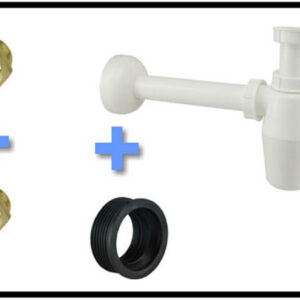 Uni-3 sifon aansluitset PVC