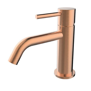 Style wastafelkraan geborsteld koper PVD