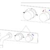 Style badthermostaat muur inbouw chroom