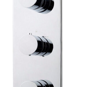 Caral afbouwdeel inbouwthermostaat 3 weg chroom