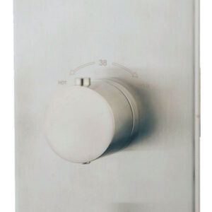 Caral afbouwdeel inbouwthermostaat 3 weg geborsteld staal PVD