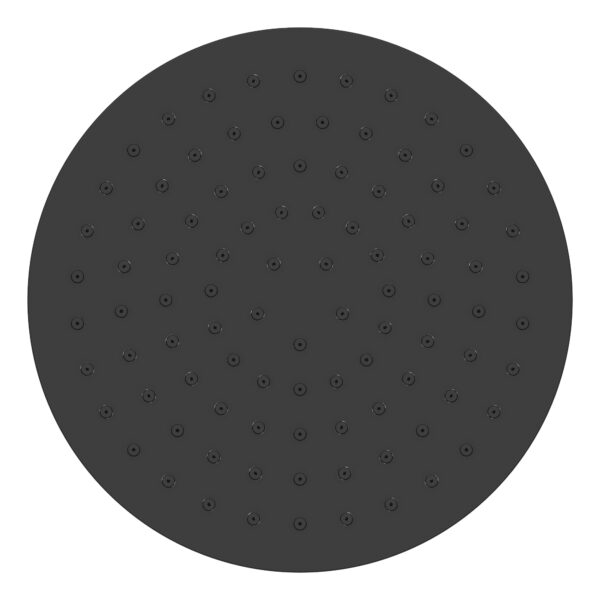 UniMatch hoofddouche rond 20 x 1,2 cm mat zwart