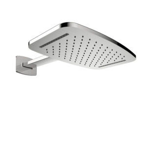 Waterval hoofddouche met doucheram 40 x 25 cm geborsteld staal PVD