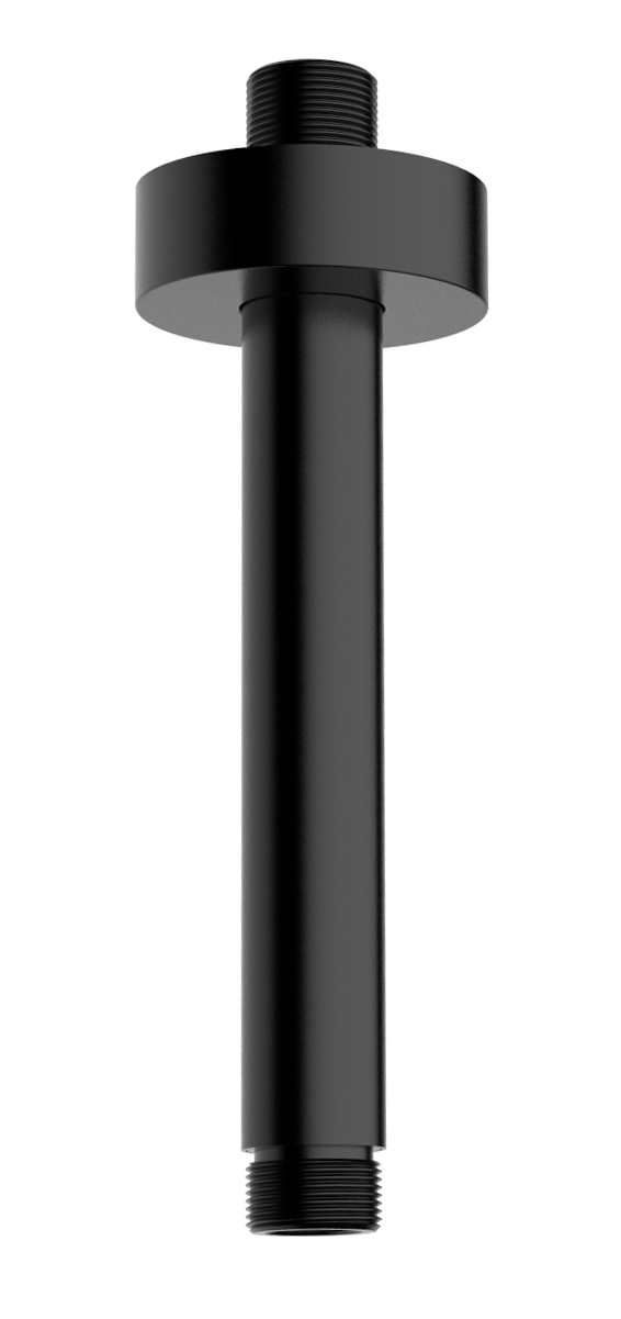 UniMatch douchearm met plafondbevestiging 15 cm mat zwart