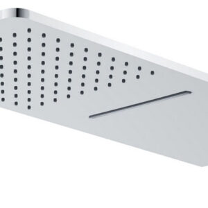 Wandhoofddouche met waterval vierkant 600 x 25 mm chroom