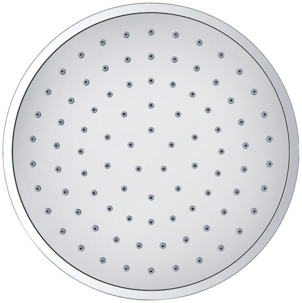 Hoofddouche rond 20 cm chroom/grijs