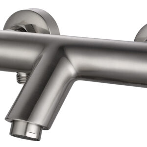 Rio thermostatische badmengkraan 15 cm geborsteld staal