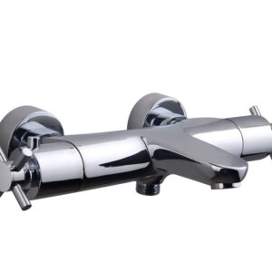 Cross thermostatische badmengkraan chroom