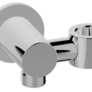 UniMatch wandaansluitbocht met kantelbare handdouchehouder rond 1/2" chroom