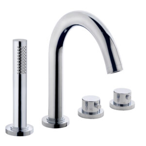 Caral afbouwdeel badrandthermostaat 4-gats chroom