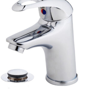 Athos wastafelkraan met clickwaste chroom