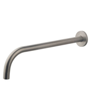 Slim 18mm uitloop rond 30cm 1/2" geborsteld staal PVD