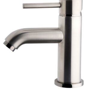 Caral Cadans wastafelkraan laag geborsteld staal PVD