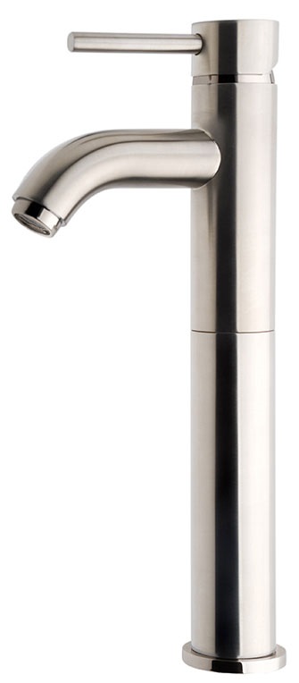 Cimara wastafelkraan hoog geborsteld staal PVD