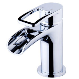 Alegra wastafelkraan waterval met clickwaste chroom