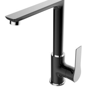 Casma eenhendel keukenmengkraan zwart/chroom