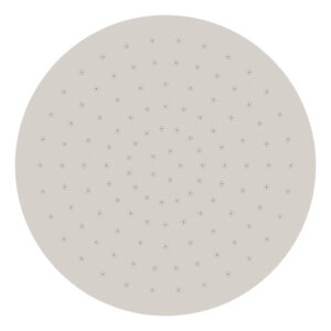 Ufo hoofddouche rond 30 cm RVS PVD