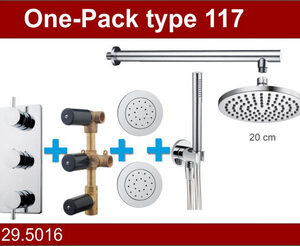 one-pack inbouwthermostaatset type 117 CHR