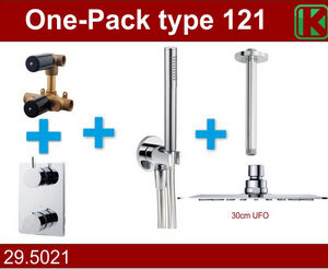 one-pack inbouwthermostaatset type 121 CHR (30cm ufo)