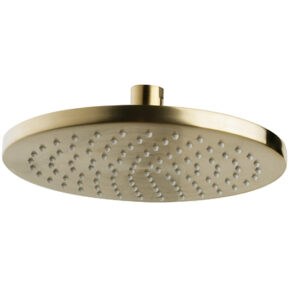 UniMatch hoofddouche rond 20 x 1,2 cm geborsteld messing PVD