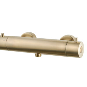 Caral Cool Touch thermostatische douchemengkraan geborsteld messing PVD