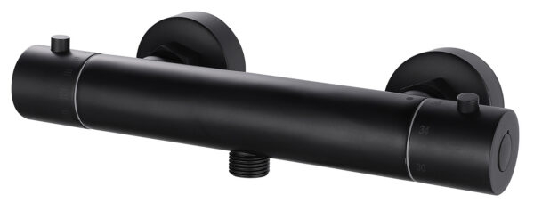 Rio thermostatische douchemengkraan 15 cm mat zwart