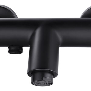 Rio thermostatische badmengkraan 15 cm mat zwart