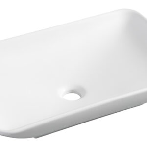 Karé waskom rechthoekig 58 x 36 x 11,5 cm keramiek mat wit