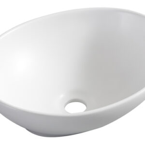 Barco waskom ovaal 40 x 33 x 14,5 cm keramiek mat wit