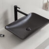 Karé waskom rechthoekig 58 x 36 x 11,5 cm keramiek mat zwart