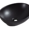 Barco waskom ovaal 40 x 33 x 14,5 cm keramiek mat zwart
