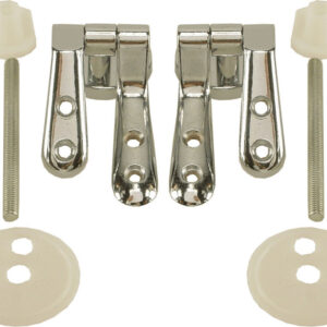 bevestigingset WC zitting hout chroom