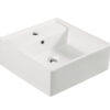 Larx waskom vierkant 41 x 41 x 15 cm keramiek glans wit