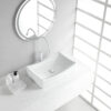 Slide waskom rechthoekig 55 x 35 x 12 cm keramiek glans wit