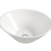 Circle waskom rond 42 x 15 cm keramiek glans wit