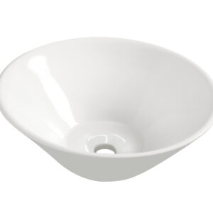 Circle waskom rond 42 x 15 cm keramiek glans wit