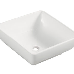 Piazza waskom vierkant 40 x 40 x 15 cm keramiek glans wit