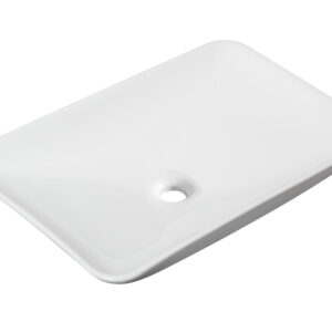 Karé waskom rechthoekig 58 x 36 x 11,5 cm keramiek glans wit