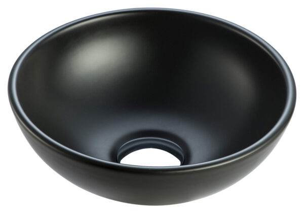 32.3414.jpg Kimo waskom rond 28 x 10 cm keramiek mat zwart