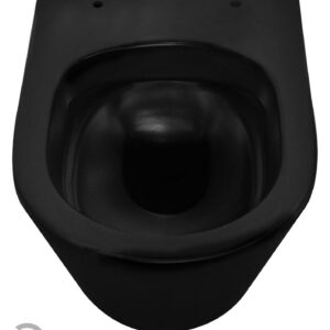 Vesta wandcloset rimless mat zwart