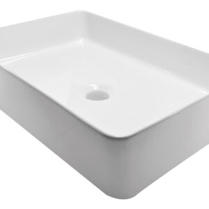 Link opzetwastafel 35 x 50 x 12 cm keramiek glans wit