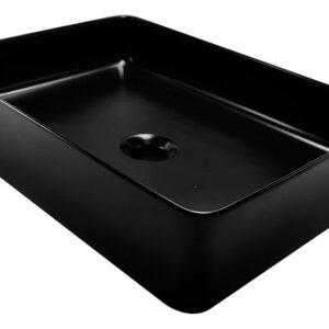 Link opzetwastafel 35 x 50 x 12 cm keramiek mat zwart