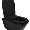 Stereo wandcloset rimless met Shade slim toiletzitting softclose en quick release mat zwart