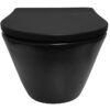 Stereo wandcloset rimless met Shade slim toiletzitting softclose en quick release mat zwart