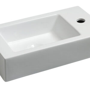 Rhea L fontein rechts 45,5 x 26 x 12 cm keramiek glans wit