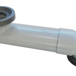 Sprongbocht verstelbaar 15-35cm, inbouwhoogte 80 mm, 90-110mm aansluitingen