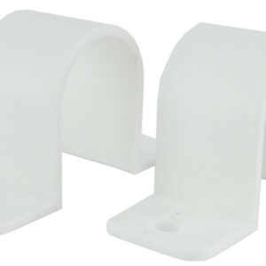 Set valpijpbeugels 32mm wit